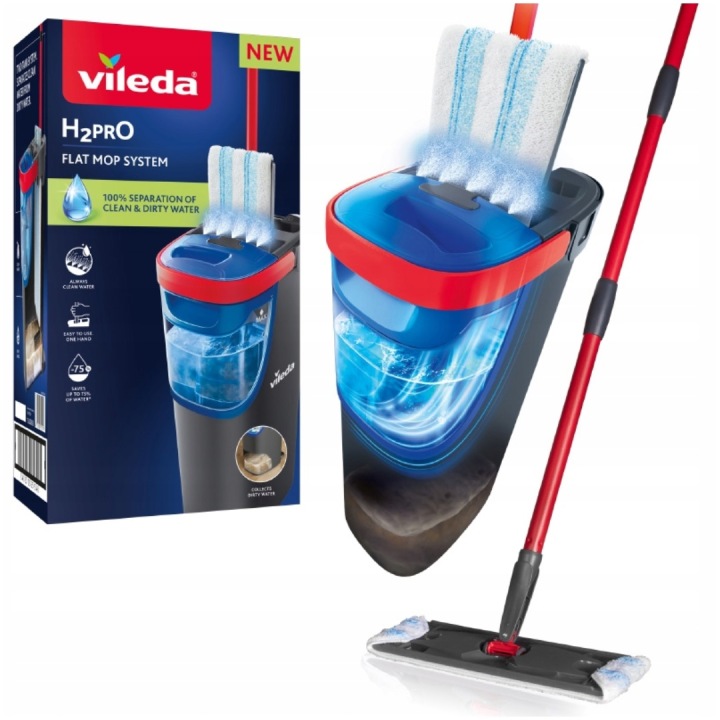 Vileda H2prO Always Clean mop s vedrom | Systém oddelenej čistej a špinavej vody